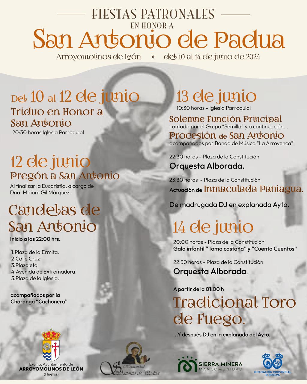 Festividad de San Antonio de Padua 2024 Arroyomolinos de León